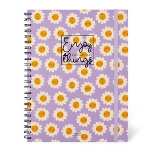 Legami 3-in-1 Spiral Notebook- Maxi Trio Spiral Notebook - Daisy