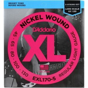 D'Addario EXL170-5 Nickel Wound 5-String Bass - Light Guage 0.45-0.130