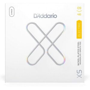 D'Addario XSE0946 Nickel-plated Steel-coated Electric Guitar Strings - .009-.046 - Super Light (3-Pack)