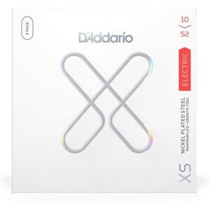D'Addario XSE1052 Nickel-plated Steel-coated Electric Guitar Strings - .010-.052 - Light Top Heavy Bottom (3-Pack)