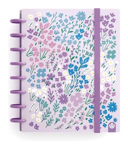 Carchivo Ingeniox A5 Print Notebook - Spring Flowers - Mauve