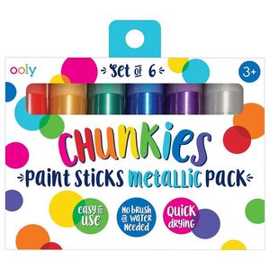 OOLY Chunkies Paint Sticks - Metallic (Set of 6)