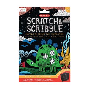 OOLY Mini Scratch & Scribble Art Kit - Dino Days