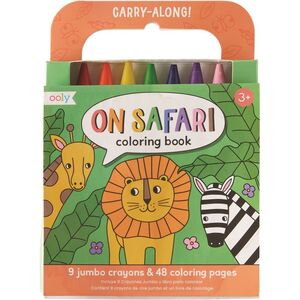 OOLY Carry Along Coloring Book Set - On Safari