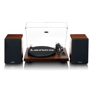 Lenco LS-600WA - Turntable with Built-In Amplifier and Bluetooth Plus 2 External Speakers - Walnut