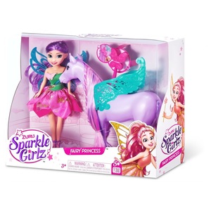 Zuru Sparkle Girlz 4 Inch Fairy Princess With Horse Playset