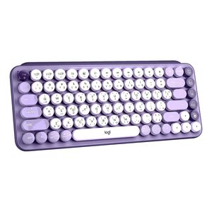 Logitech Pop Keys Wireless Mechanical Keyboard with Customizable Emoji Keys - Cosmos Lavender (Arabic/English)