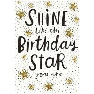 Bijou Shine Like The Birthday Star You Are Greeting Card (17 x 16cm)