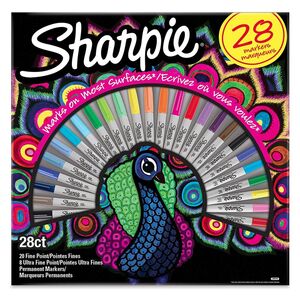 Sharpie Permanent Markers - Peacock (Pack of 28) (Assorted Colors)