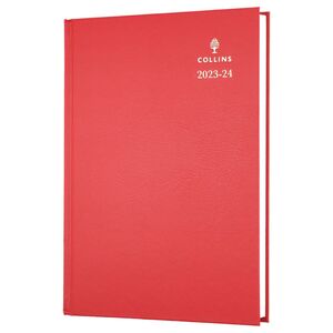 Collins Mid-Year 2023-2024 A5 Day-To-Page Appointments Paper Red