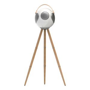 UB+ S2+ Alphorn Hi-Fi BT TWS Speaker with Walnut Wooden Stand - Glossy White