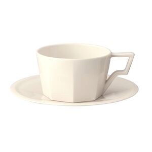Kinto Oct Cup & Saucer 220ml - White