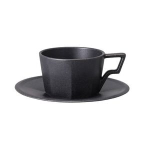 Kinto Oct Cup & Saucer 220ml - Black