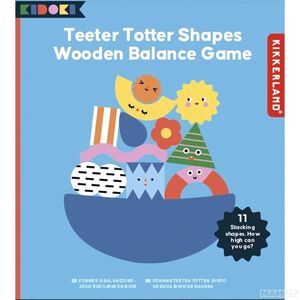 Kikkerland Teetertottershapes Wood Balance Game (Set Of 11)