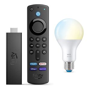 Amazon Fire TV Stick 4K Max (3rd Gen) with Alexa Voice Remote + Wiz Tunable White Smart Bulb A60 E27 9W
