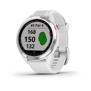 Garmin Approach S42 GPS Golf Smartwatch - Polished Silver With White Band