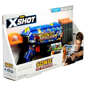 X-Shot Skins Sonic The Hedgehog S1 Flux Blaster With 8 Darts