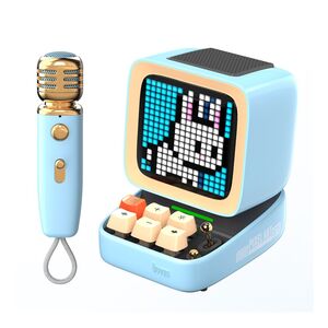 Divoom Ditoomic Bluetooth Speaker Microphone Karaoke Function - Blue