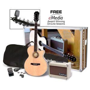 Epiphone PR-4E Acoustic-Electric Guitar Player Pack (Includes Guitar / Amplifier / Accessories)