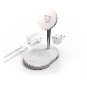 Baykron 3-in-1 Stand Wireless Charger with Adapter