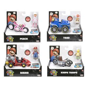 Jakks Pacific Nintendo Super Mario Movie Figures With Kart Assorted