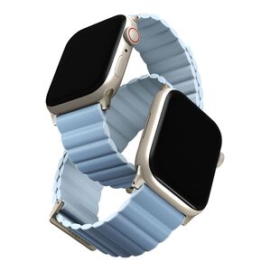 Uniq Revix Premium Edition Reversible Magnetic Strap for Apple Watch 41/40/38mm - Arctic (Arctic/Soft Blue)