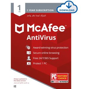 McAfee Antivirus - 1 Year/1 Device (Digital Code)