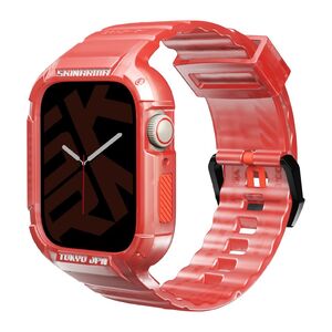 SkinArma Saido 2-In-1 Apple Watch Strap + Case 45/44 mm - Red