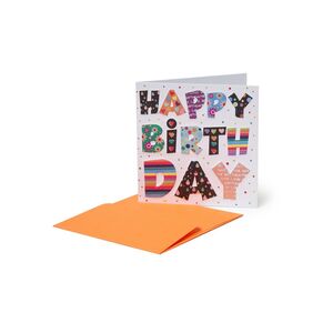 Legami Small Greeting Card - Happy Birthday + Dot (7 X7 cm)
