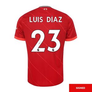 Bootroom Collection Authentic Signed Luis Diaz Liverpool Home Shirt (Boxed)