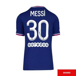 Bootroom Collection Authentic Signed Lionel Messi Official PSG 2021-22 Home Shirt (Framed)