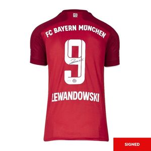 Bootroom Collection Authentic Signed Robert Lewandowski Back Bayern Munich 2021-22 Home Shirt (Boxed)