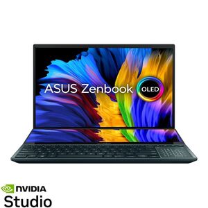 ASUS Zenbook Pro Duo 15 OLED UX582ZW-OLED209W Laptop Intel Core i9-12900H/32GB/1TB SSD/NVIDIA GeForce RTX 3070 Ti 8GB/15.6-inch 4K OLED/Windows 11 Home - Celestial Blue (Arabic/English)