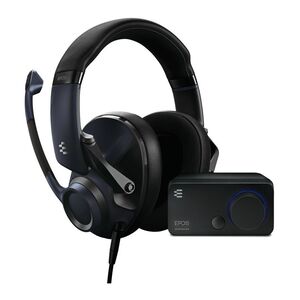 EPOS H6Pro Closed Acoustic Wired Gaming Headset With External Sound Card (Bundle)