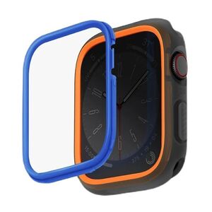 Uniq Moduo Apple Watch Case with Interchangeable PC Bezel 45/44mm - Smoke (Orange/Blue)