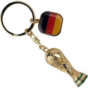 FIFA World Cup Qatar 2022 Official Product 3D Trophy Keychain with Germany Flag