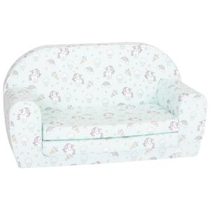 Delsit Sofa Bed - Unicorns - Mint (80cm)