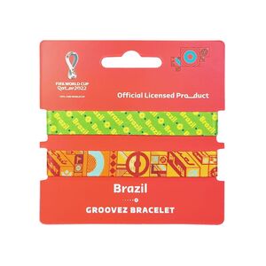 FIFA World Cup Qatar 2022 Groovez Bracelets - Brazil (Set of 2)