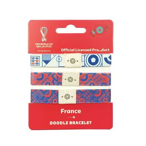 FIFA World Cup Qatar 2022 Doodlz Bracelets - France (Set of 3)