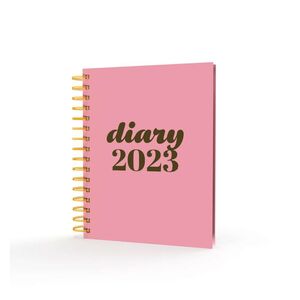 Collins Debden Scandi A5 Day To Page Diary 2023 - Pink