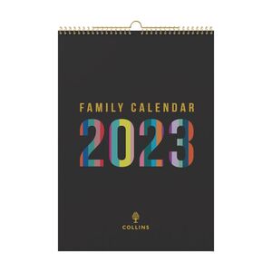 Collins Debden Calendars Edge Rainbow Family Wall Calendar Diary 2023