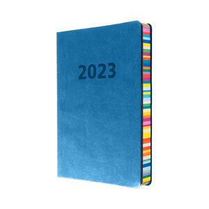 Collins Debden Edge Rainbow A5 Day To Page Diary 2023 - Light Blue