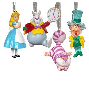 Disney Alice In Wonderland Resin Hanging Gift Set (Set of 4)