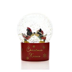 Disney Mickey & Minnie Snow Globe - Christmas Kisses