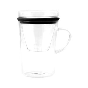 Vialli Design Cup With Tea Fuser Black Amo 5554 300 ml