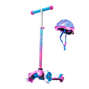 Zycom Zinger Kids' Light-Up Scooter & Helmet Combo - Pink/Blue XS/S