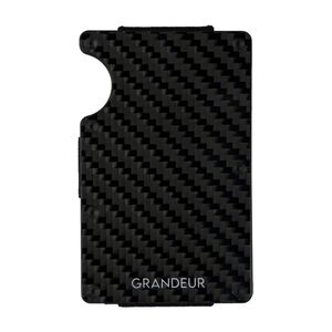 Grandeur Carbon Fiber Cardholder RFID 85 x 45 mm - Black  (Holds up to 12 cards)