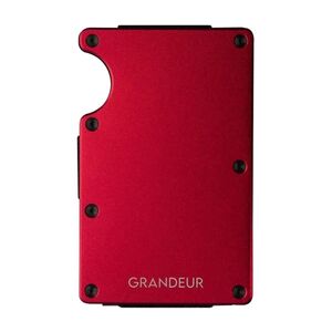 Grandeur Aluminium Cardholder RFID 85 x 45 mm - Volcano Red  (Holds up to 12 cards)