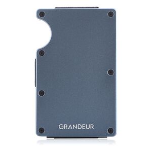 Grandeur Aluminium Cardholder RFID 85 x 45 mm - Gun Metal Gray (Holds up to 12 cards)