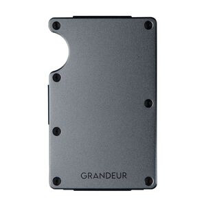 Grandeur Aluminium Cardholder RFID 85 x 45 mm - Silver  (Holds up to 12 cards)